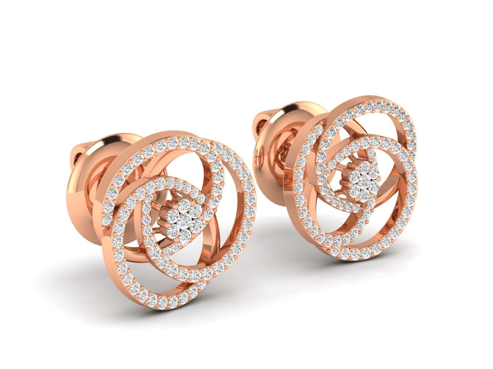 Women Pendant Earrings Ring set 3dm stl render detail 3D print model_23