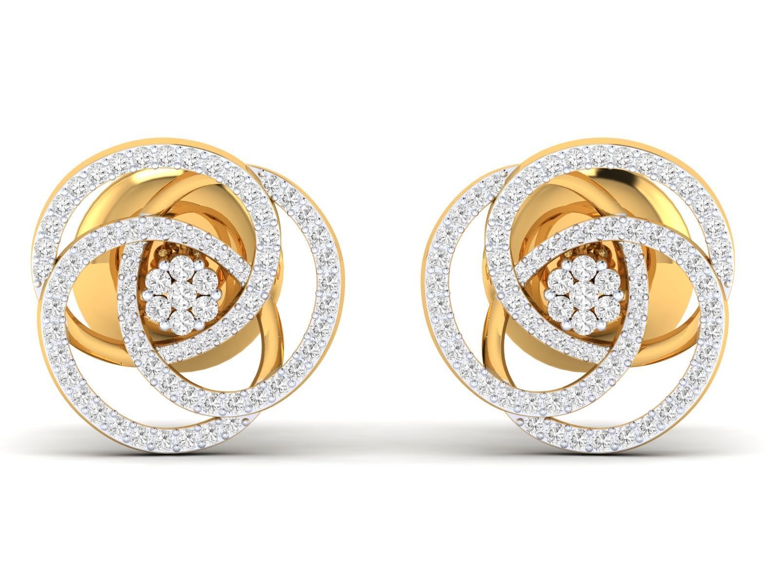 Women Pendant Earrings Ring set 3dm stl render detail 3D print model_36