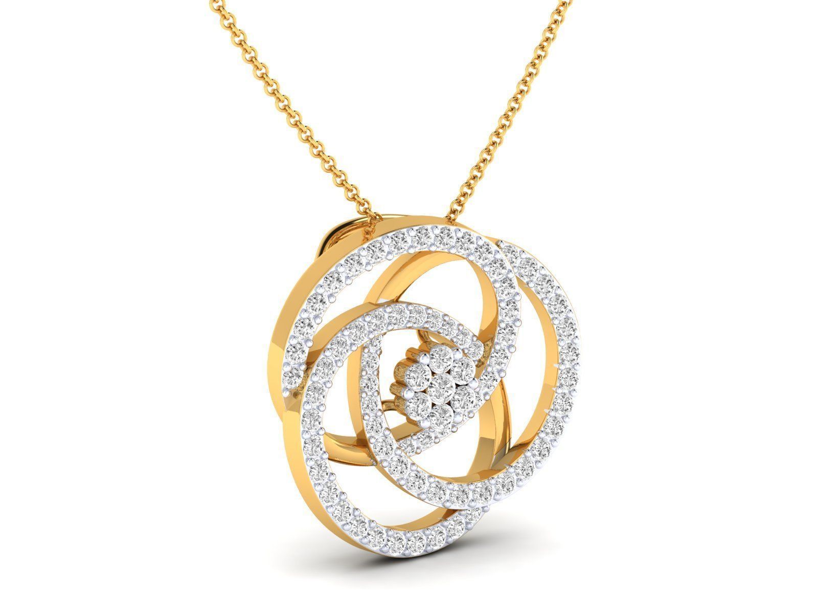 Women Pendant Earrings Ring set 3dm stl render detail 3D print model_15