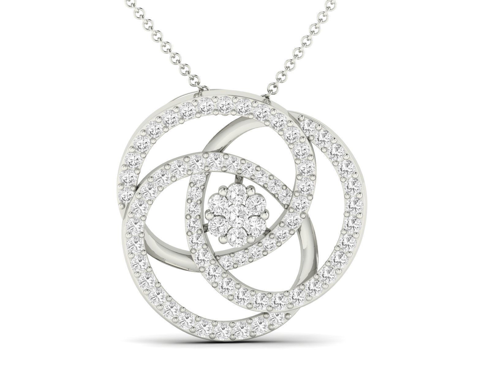 Women Pendant Earrings Ring set 3dm stl render detail 3D print model_11