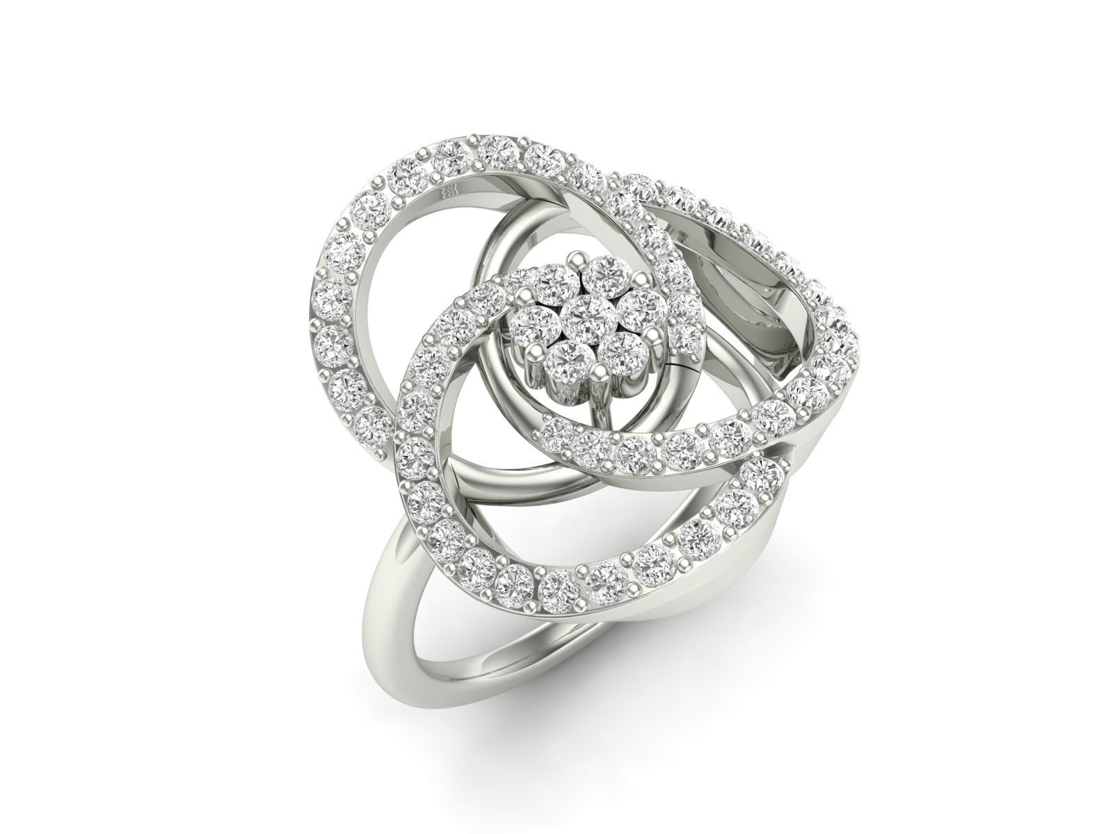 Women Pendant Earrings Ring set 3dm stl render detail 3D print model_48