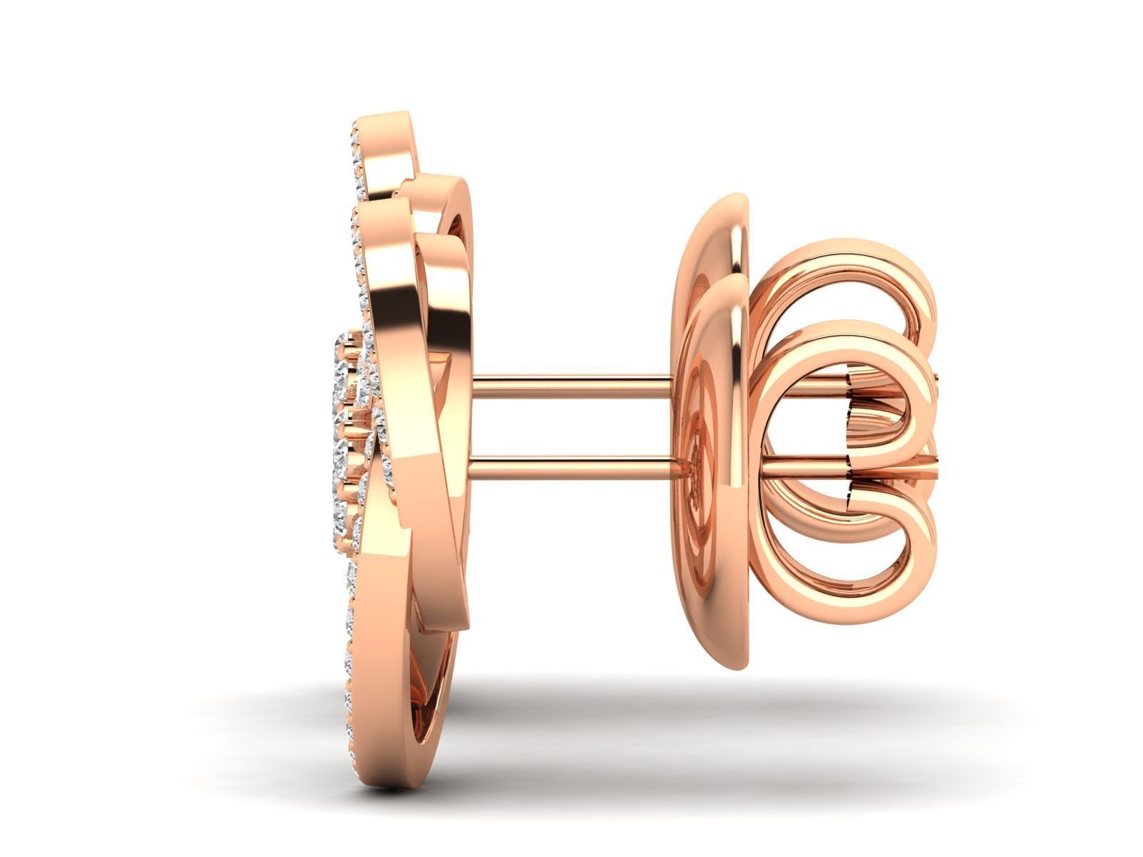 Women Pendant Earrings Ring set 3dm stl render detail 3D print model_26