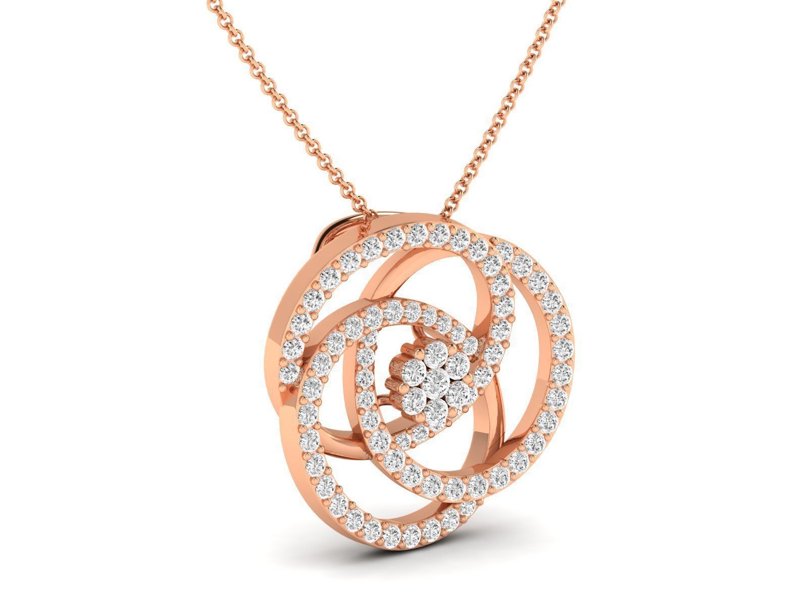 Women Pendant Earrings Ring set 3dm stl render detail 3D print model_4