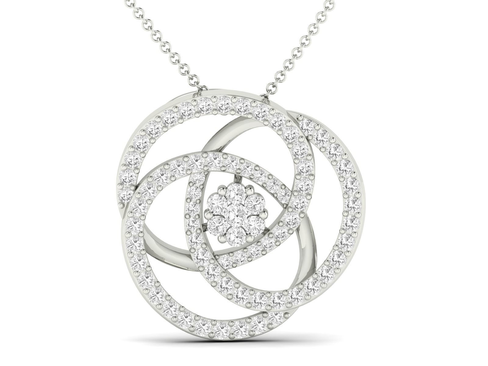 Women Pendant Earrings Ring set 3dm stl render detail 3D print model_12