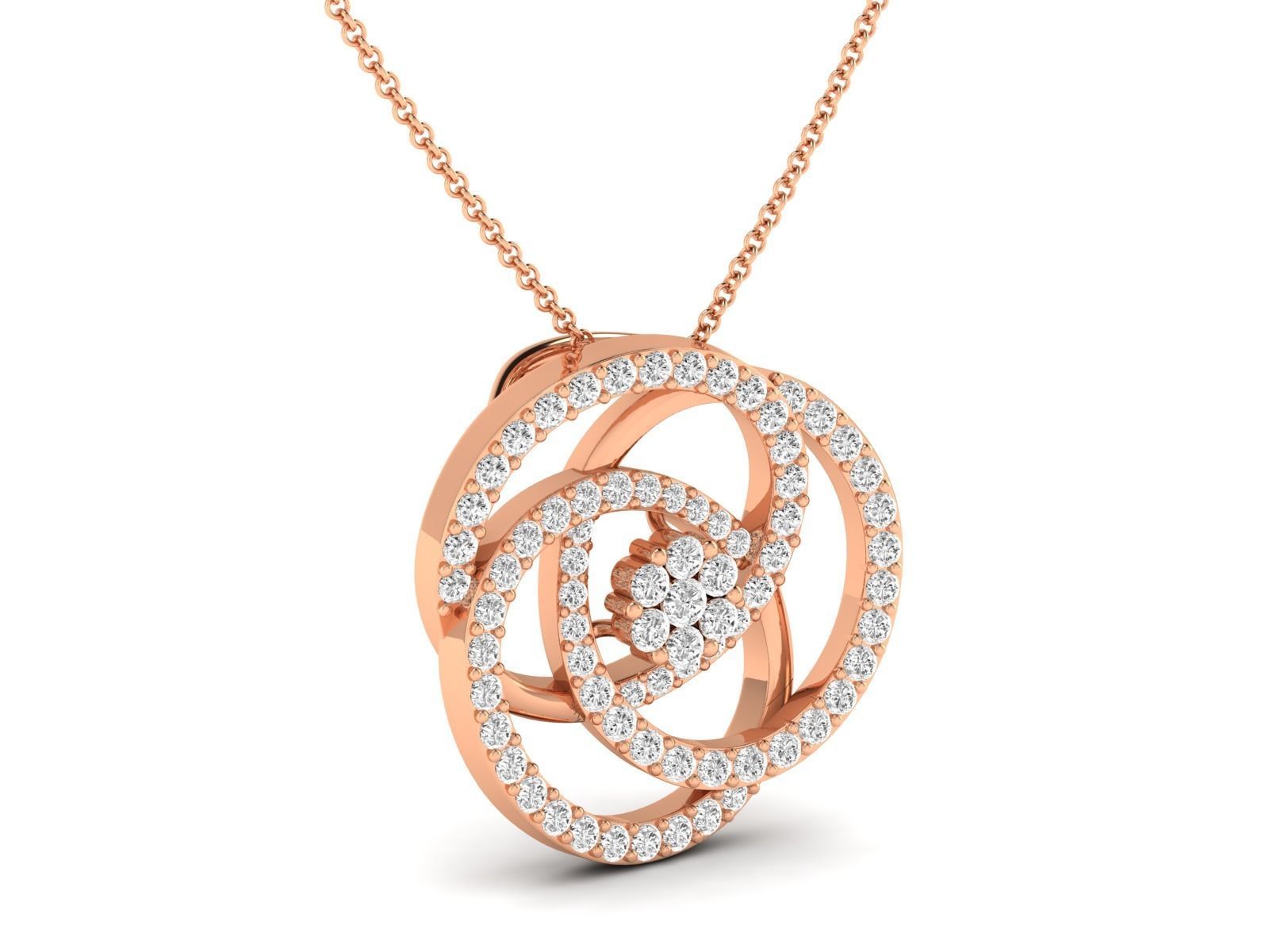 Women Pendant Earrings Ring set 3dm stl render detail 3D print model_5