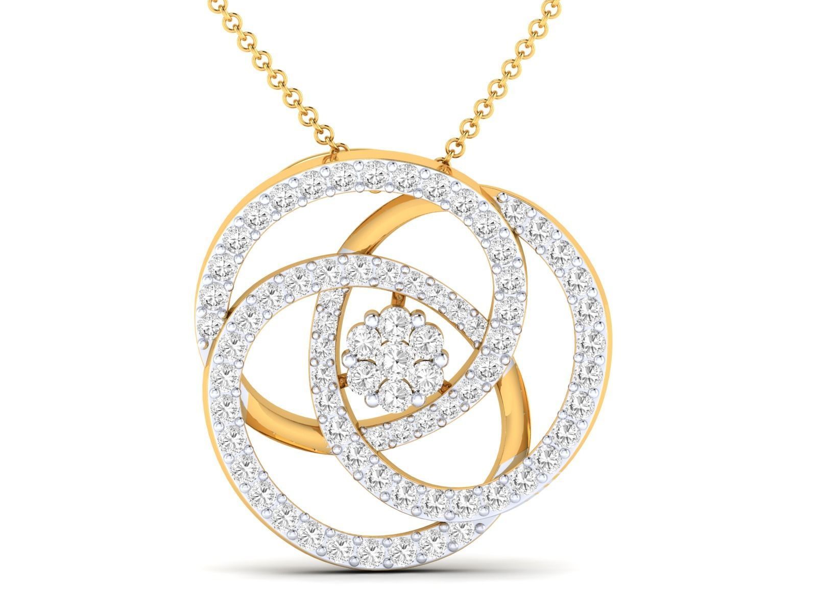 Women Pendant Earrings Ring set 3dm stl render detail 3D print model_18