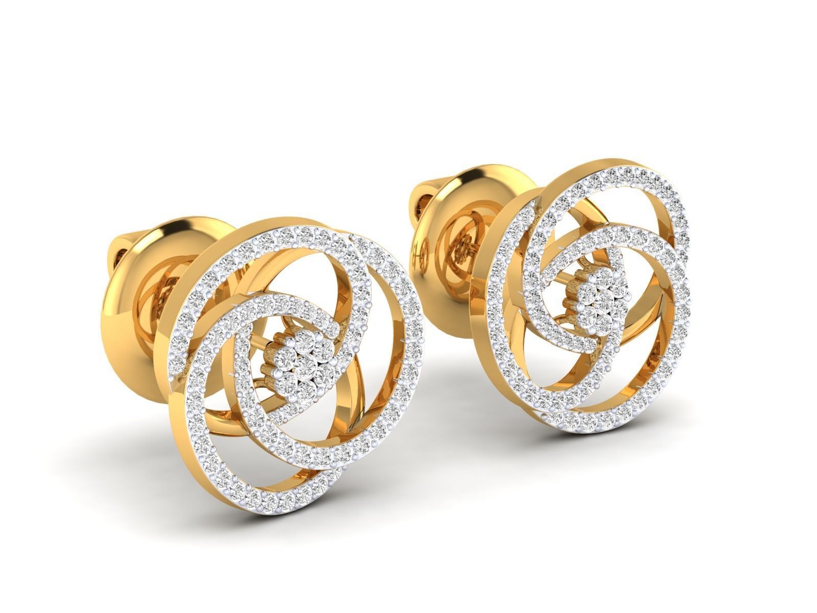 Women Pendant Earrings Ring set 3dm stl render detail 3D print model_34