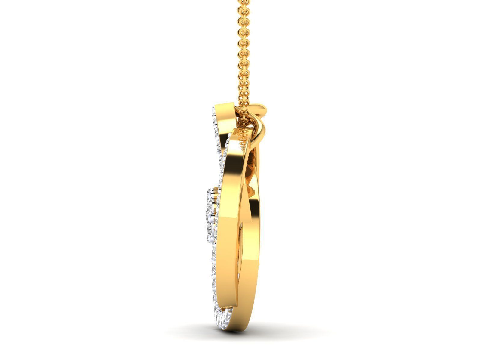 Women Pendant Earrings Ring set 3dm stl render detail 3D print model_19