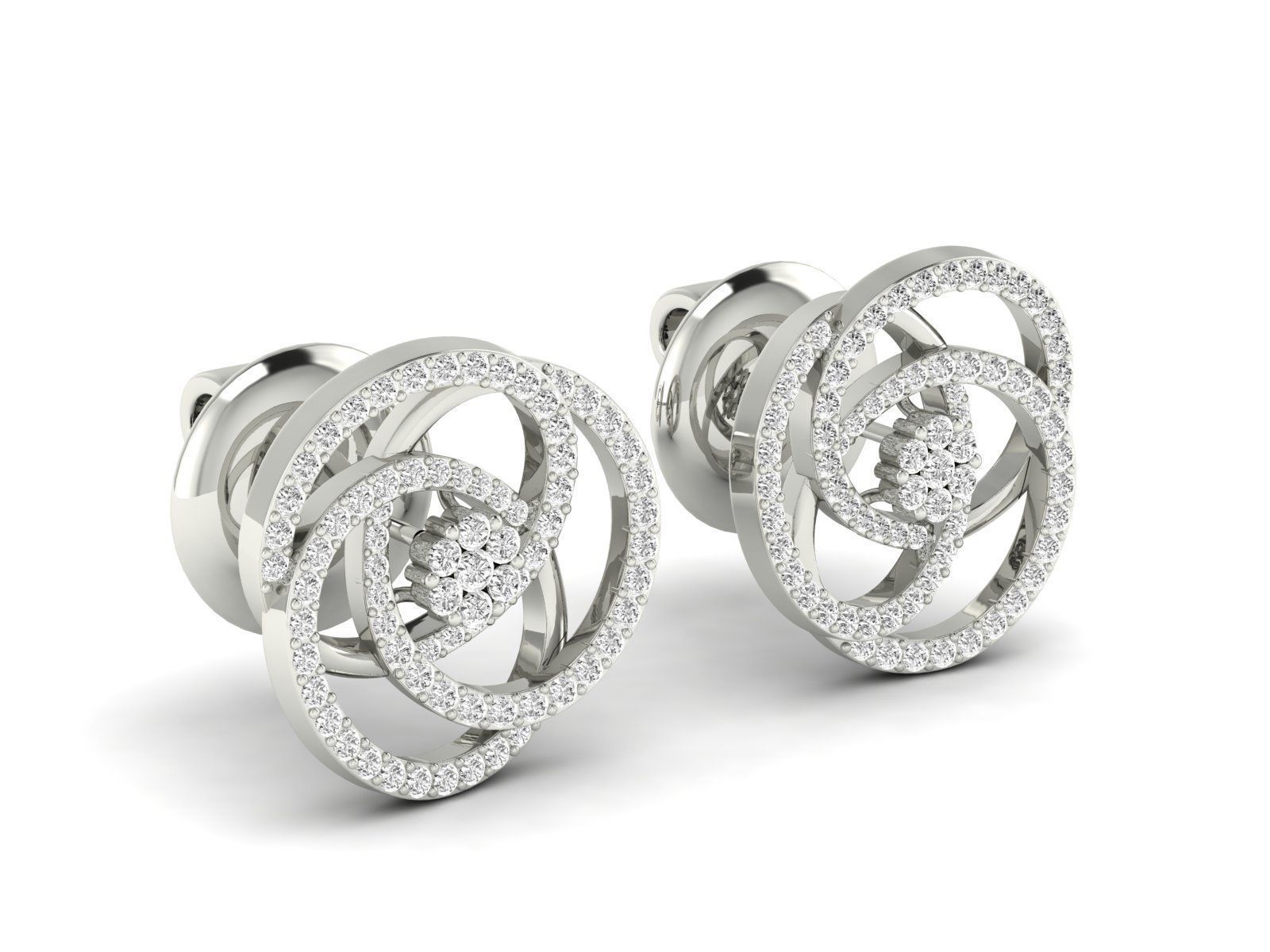 Women Pendant Earrings Ring set 3dm stl render detail 3D print model_27