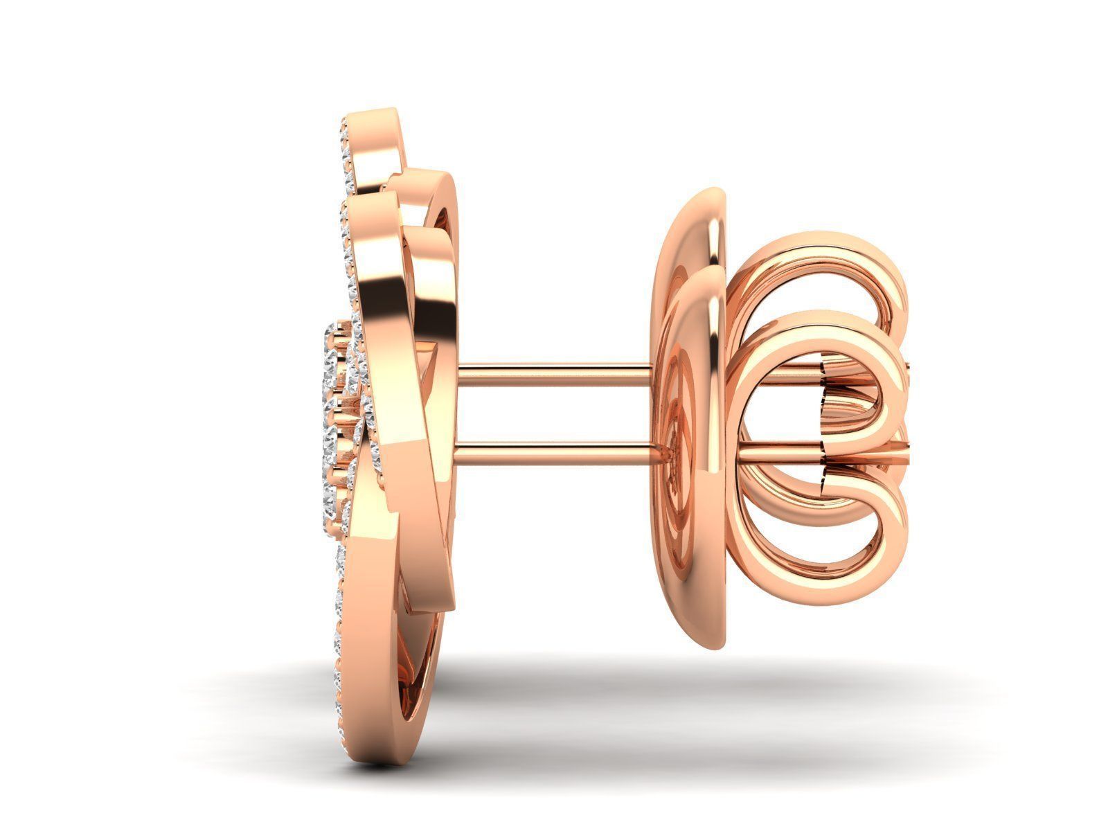 Women Pendant Earrings Ring set 3dm stl render detail 3D print model_25