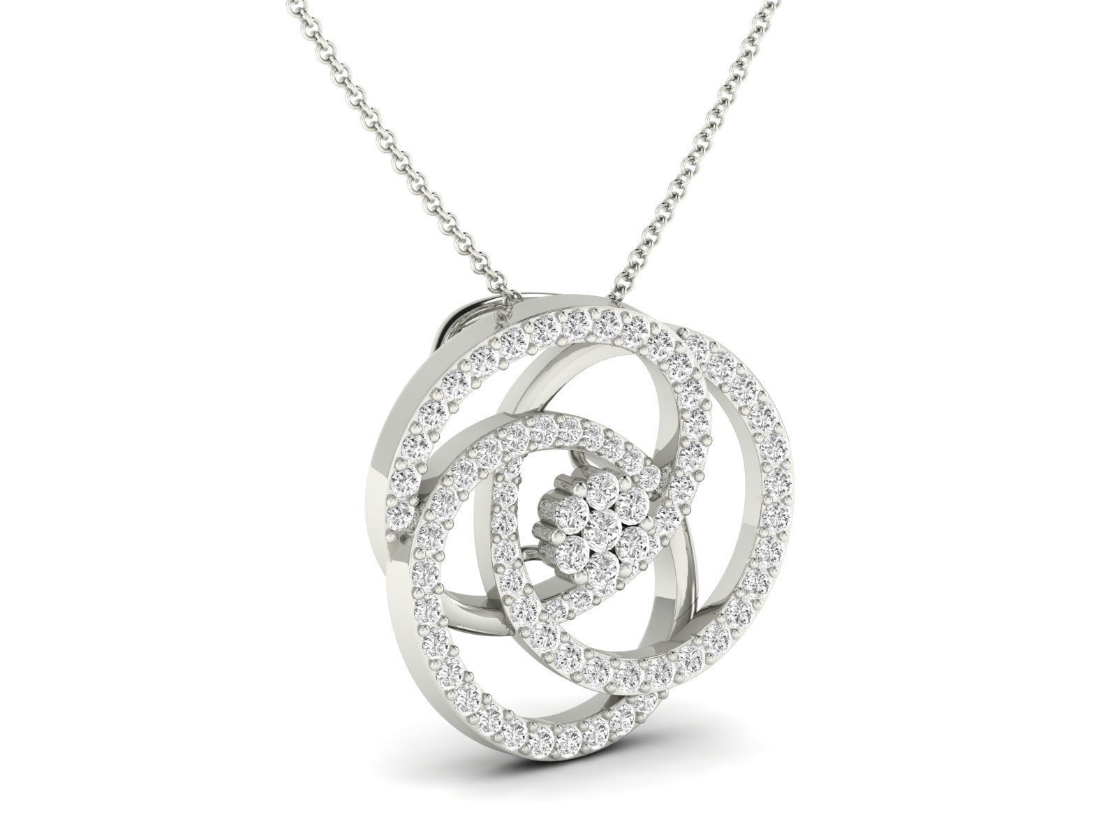 Women Pendant Earrings Ring set 3dm stl render detail 3D print model_9