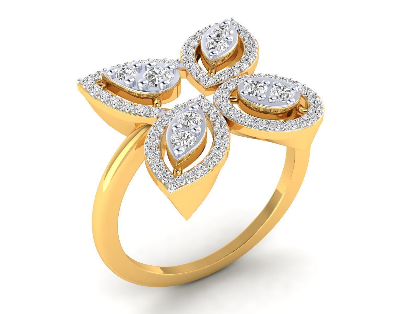 Women Pendant Earrings Ring set 3dm stl render detail 3D print model_55