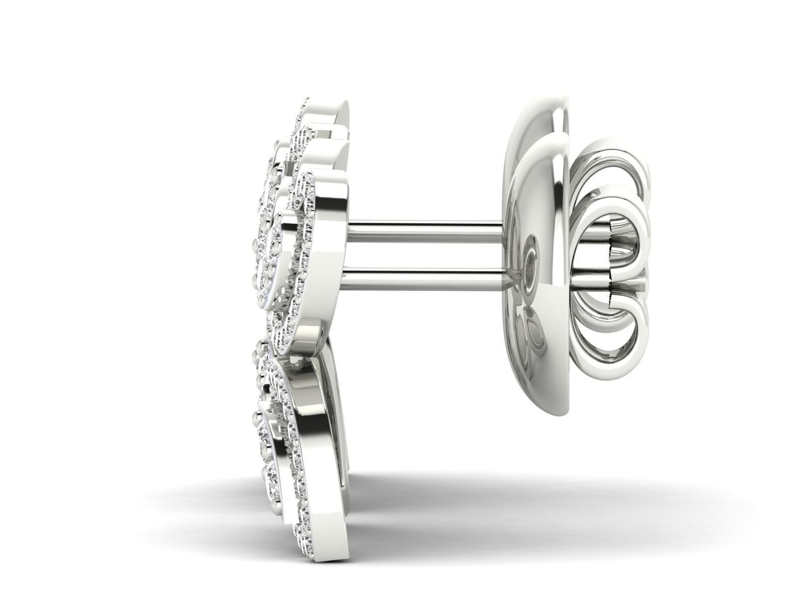 Women Pendant Earrings Ring set 3dm stl render detail 3D print model_32