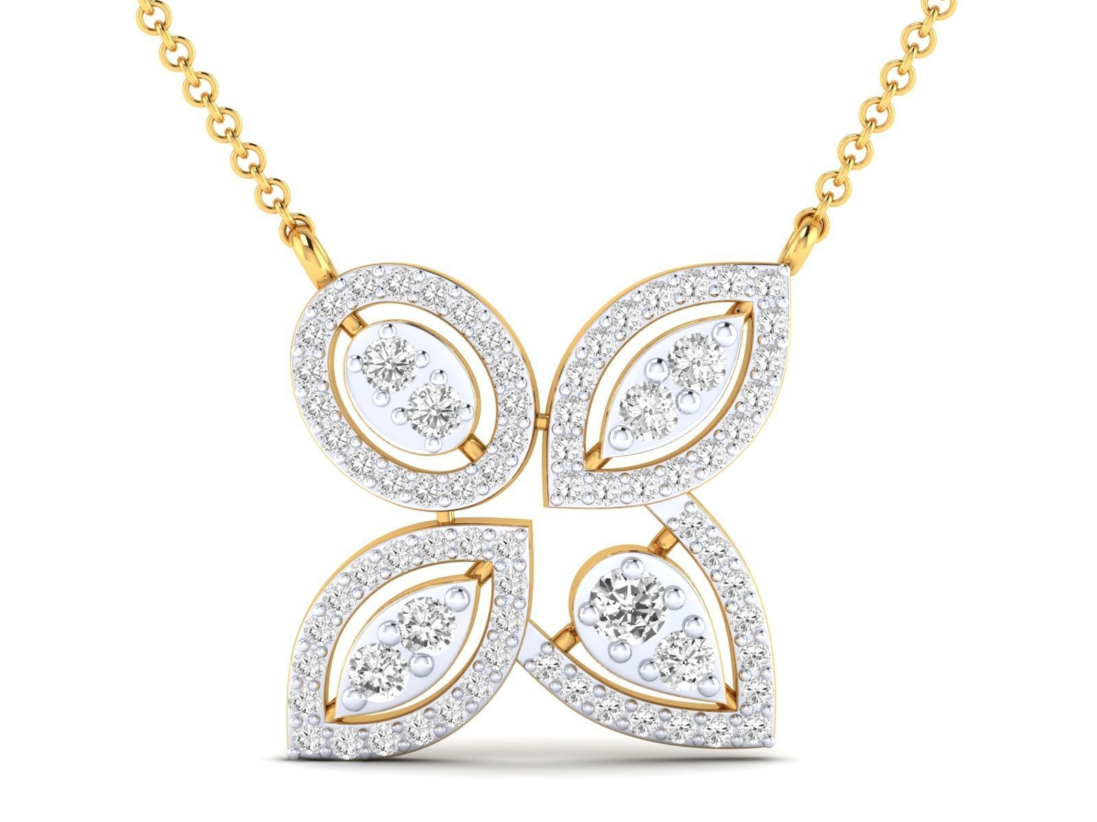 Women Pendant Earrings Ring set 3dm stl render detail 3D print model_16