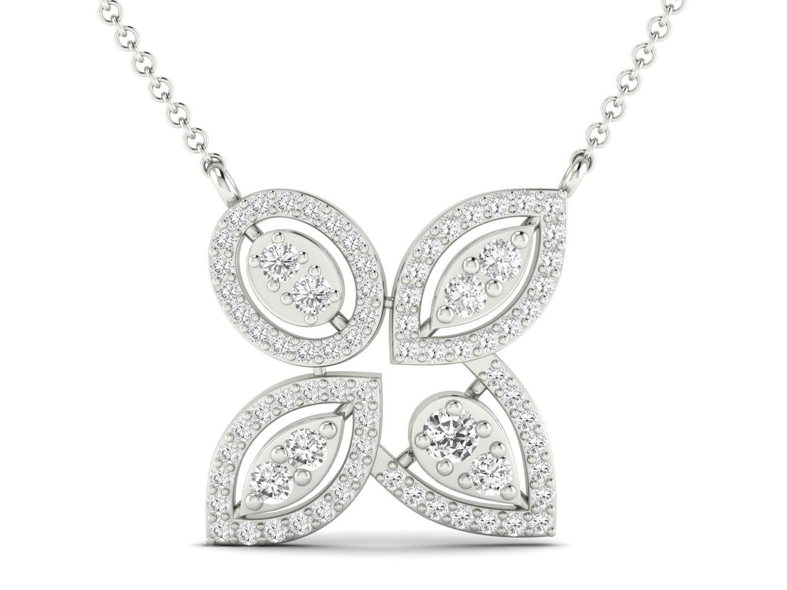 Women Pendant Earrings Ring set 3dm stl render detail 3D print model_13