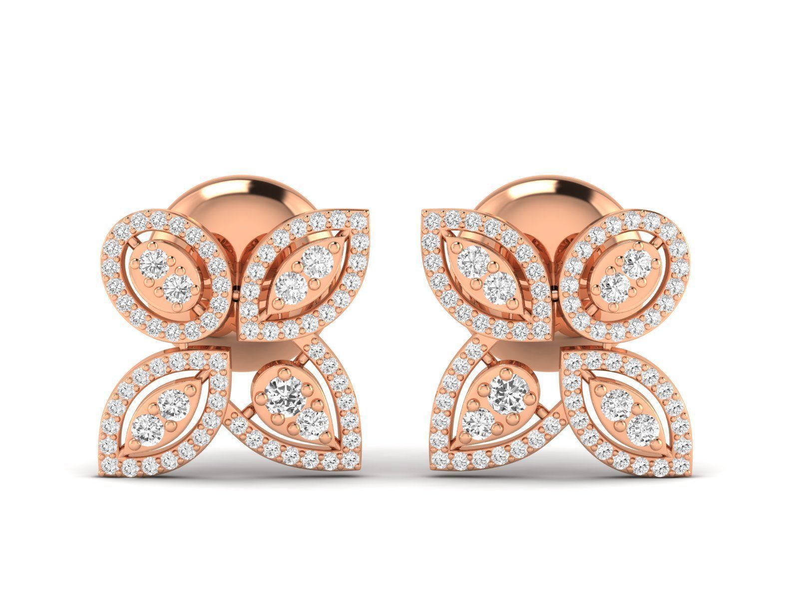 Women Pendant Earrings Ring set 3dm stl render detail 3D print model_2