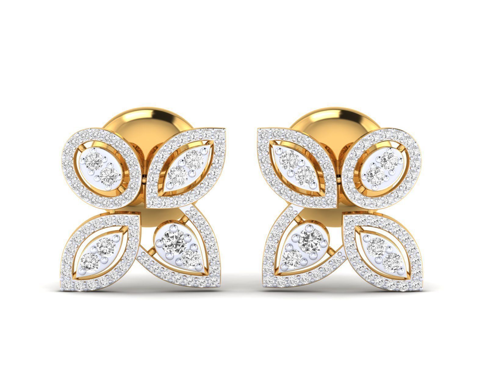 Women Pendant Earrings Ring set 3dm stl render detail 3D print model_37