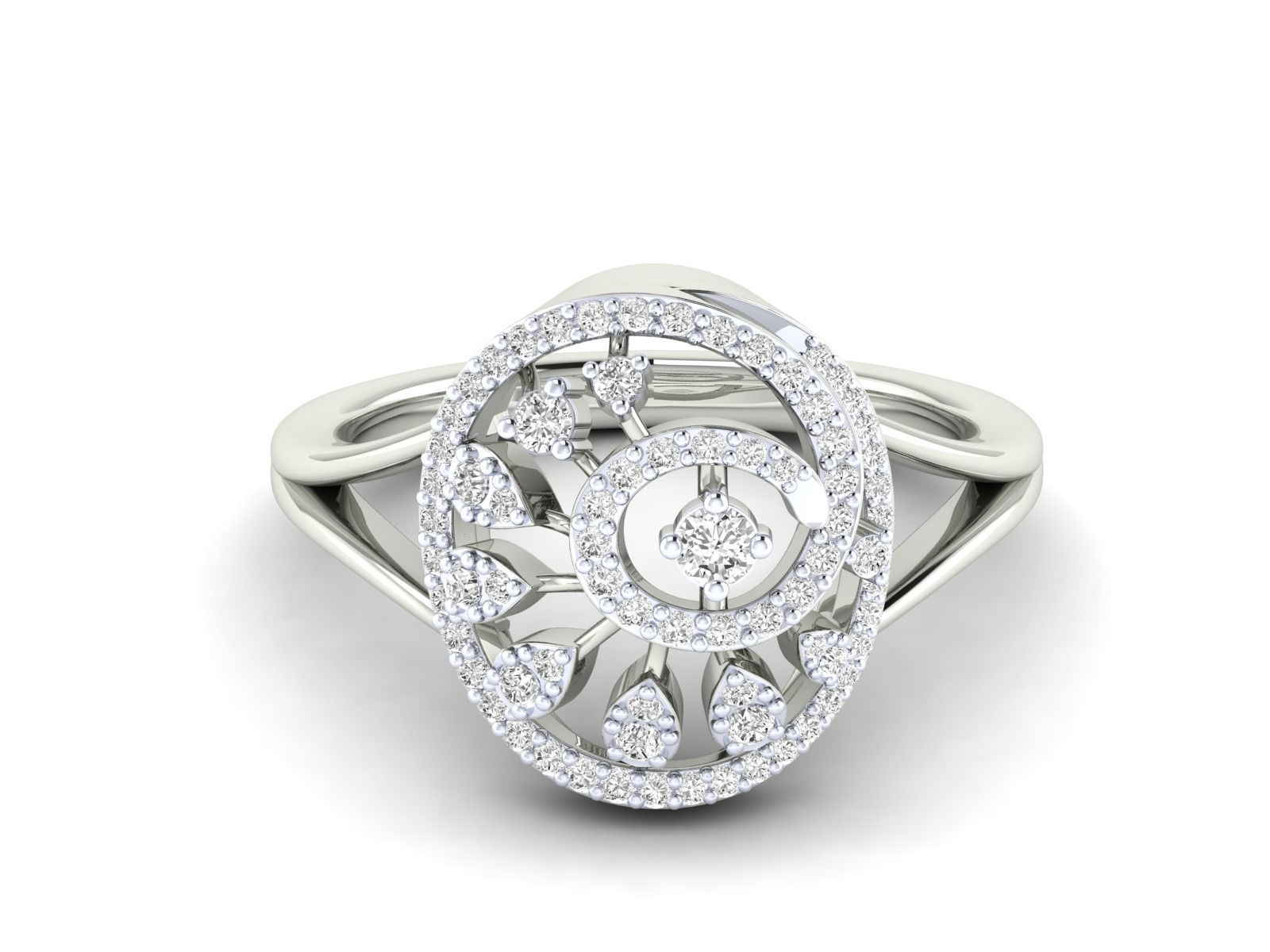 Women Pendant Earrings Ring set 3dm stl render detail 3D print model_54