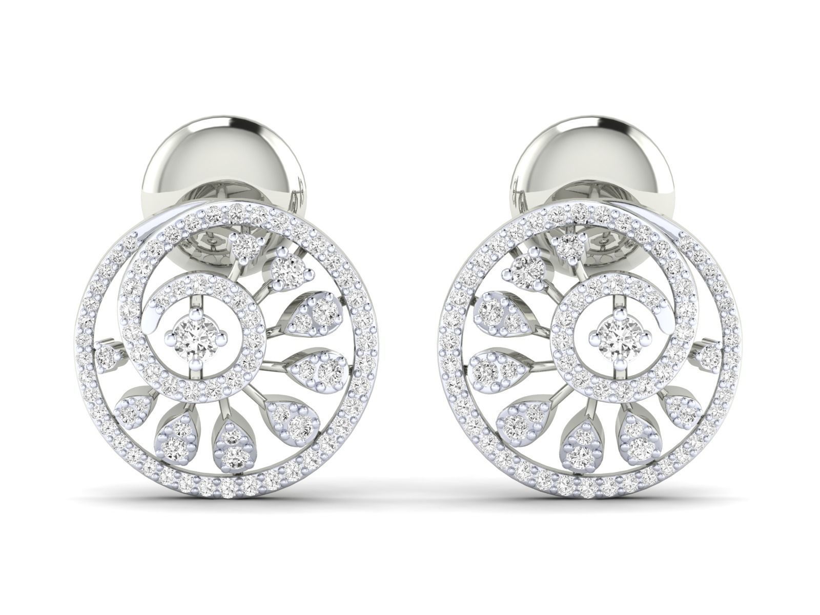 Women Pendant Earrings Ring set 3dm stl render detail 3D print model_30