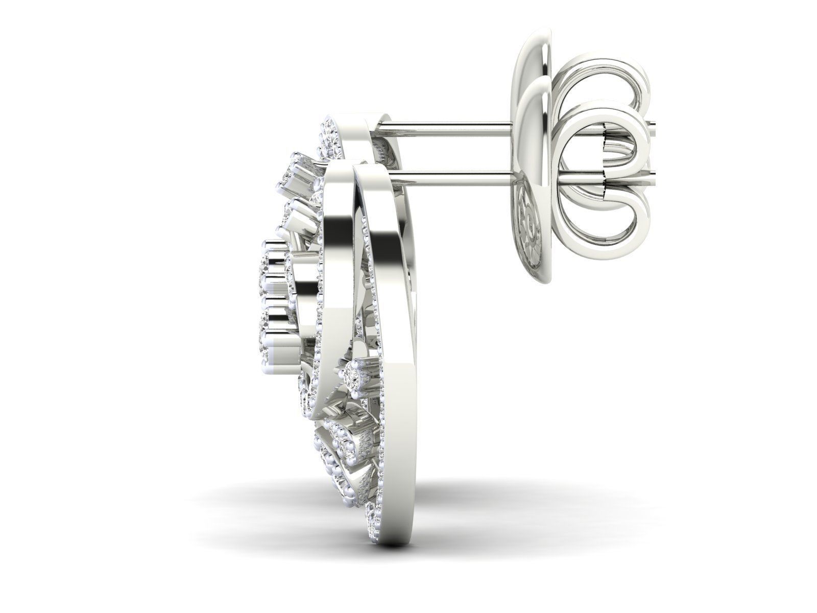 Women Pendant Earrings Ring set 3dm stl render detail 3D print model_31