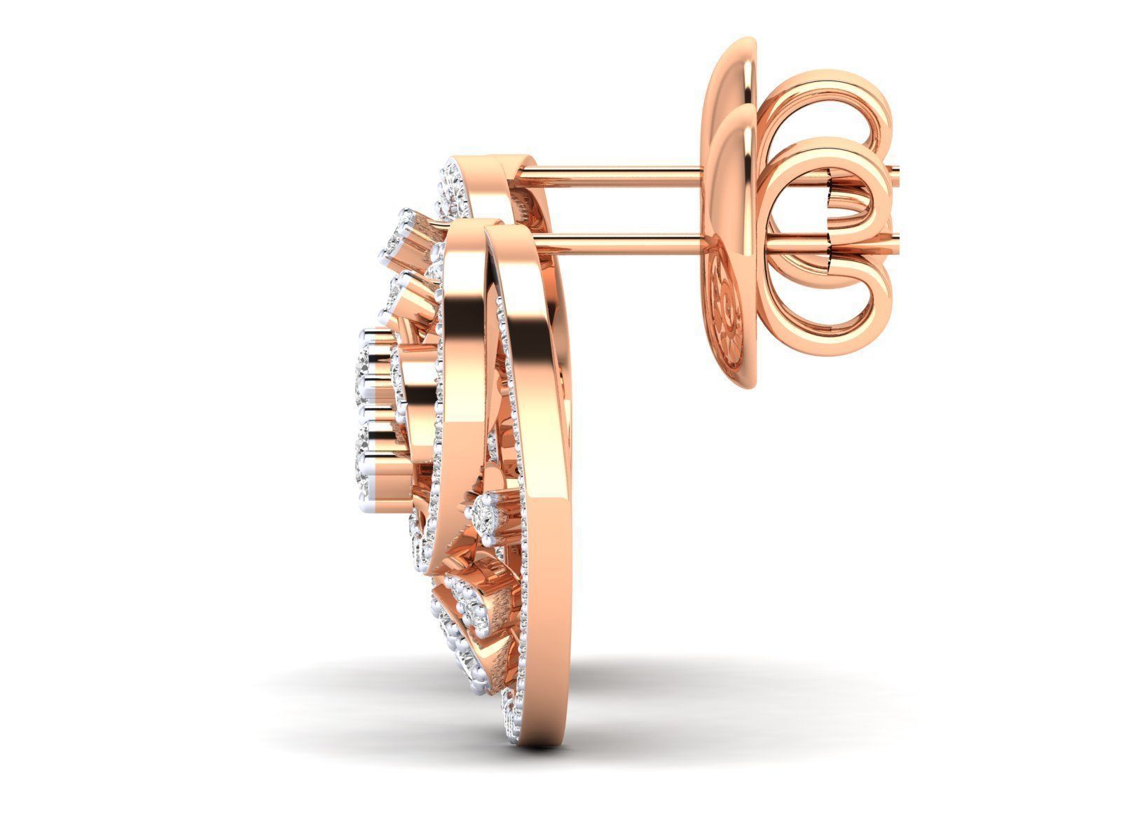 Women Pendant Earrings Ring set 3dm stl render detail 3D print model_25