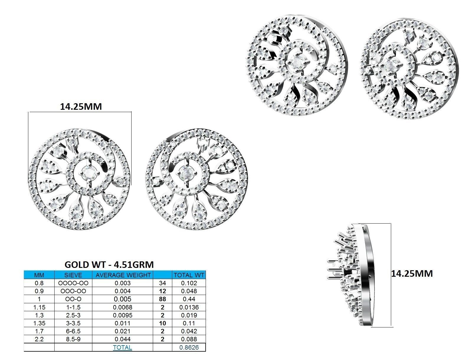 Women Pendant Earrings Ring set 3dm stl render detail 3D print model_39