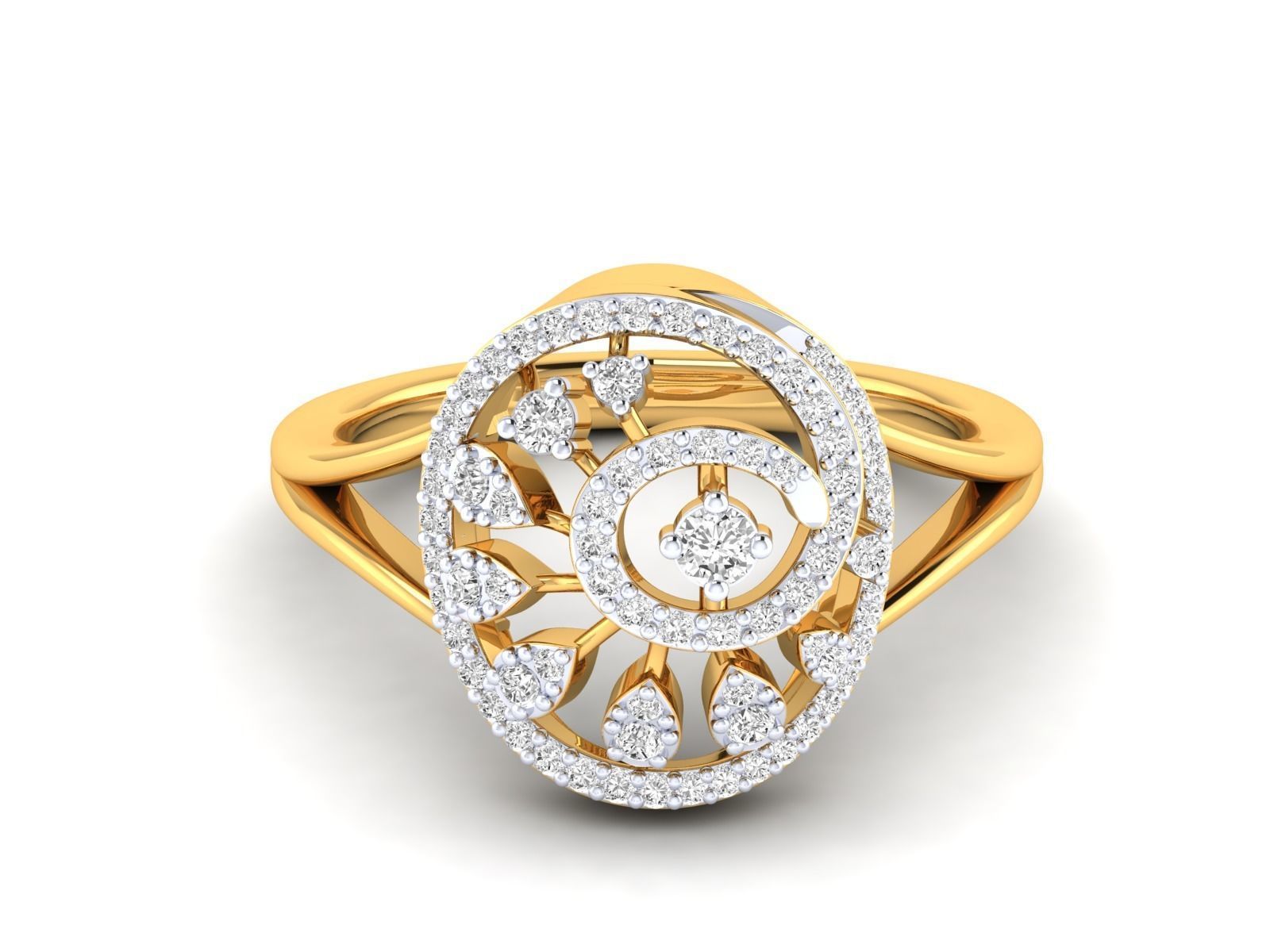 Women Pendant Earrings Ring set 3dm stl render detail 3D print model_62