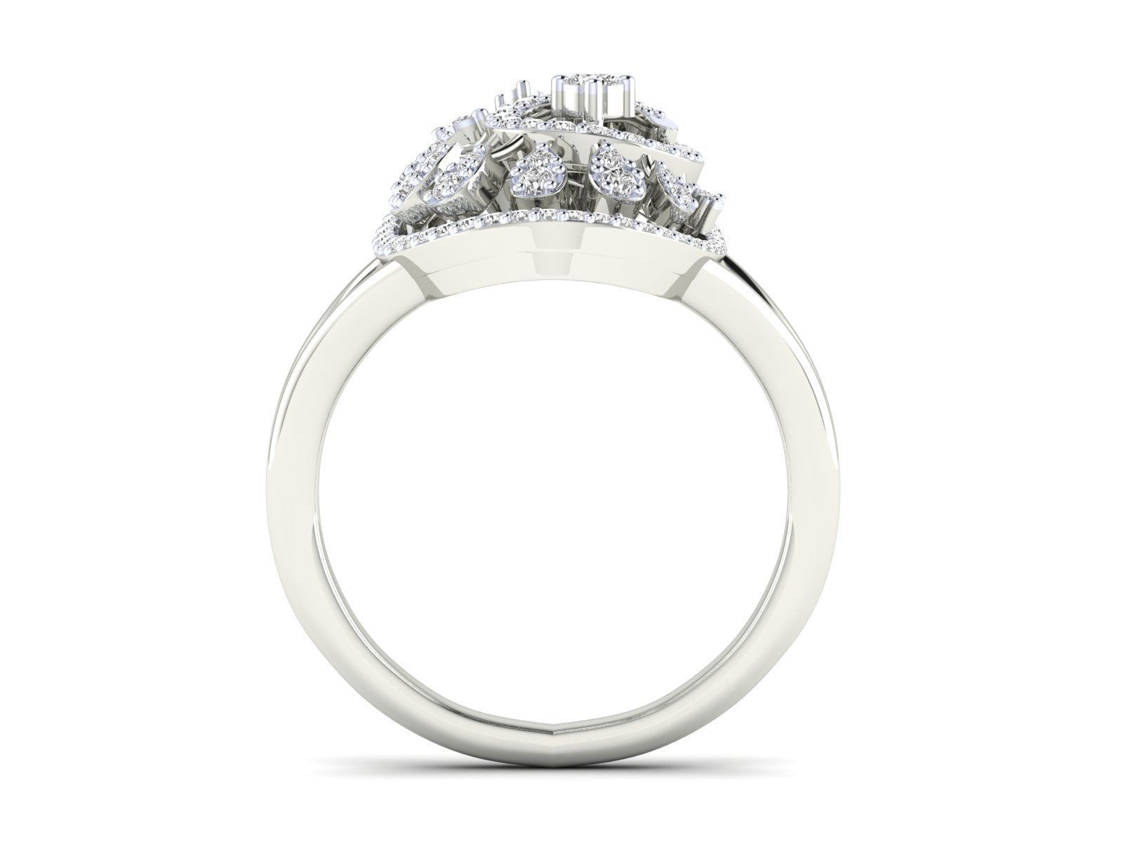 Women Pendant Earrings Ring set 3dm stl render detail 3D print model_49