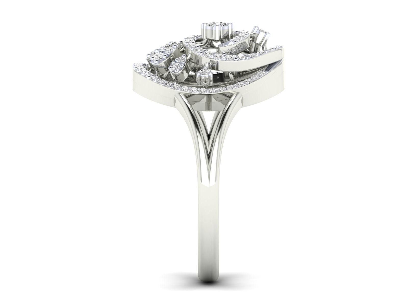 Women Pendant Earrings Ring set 3dm stl render detail 3D print model_52