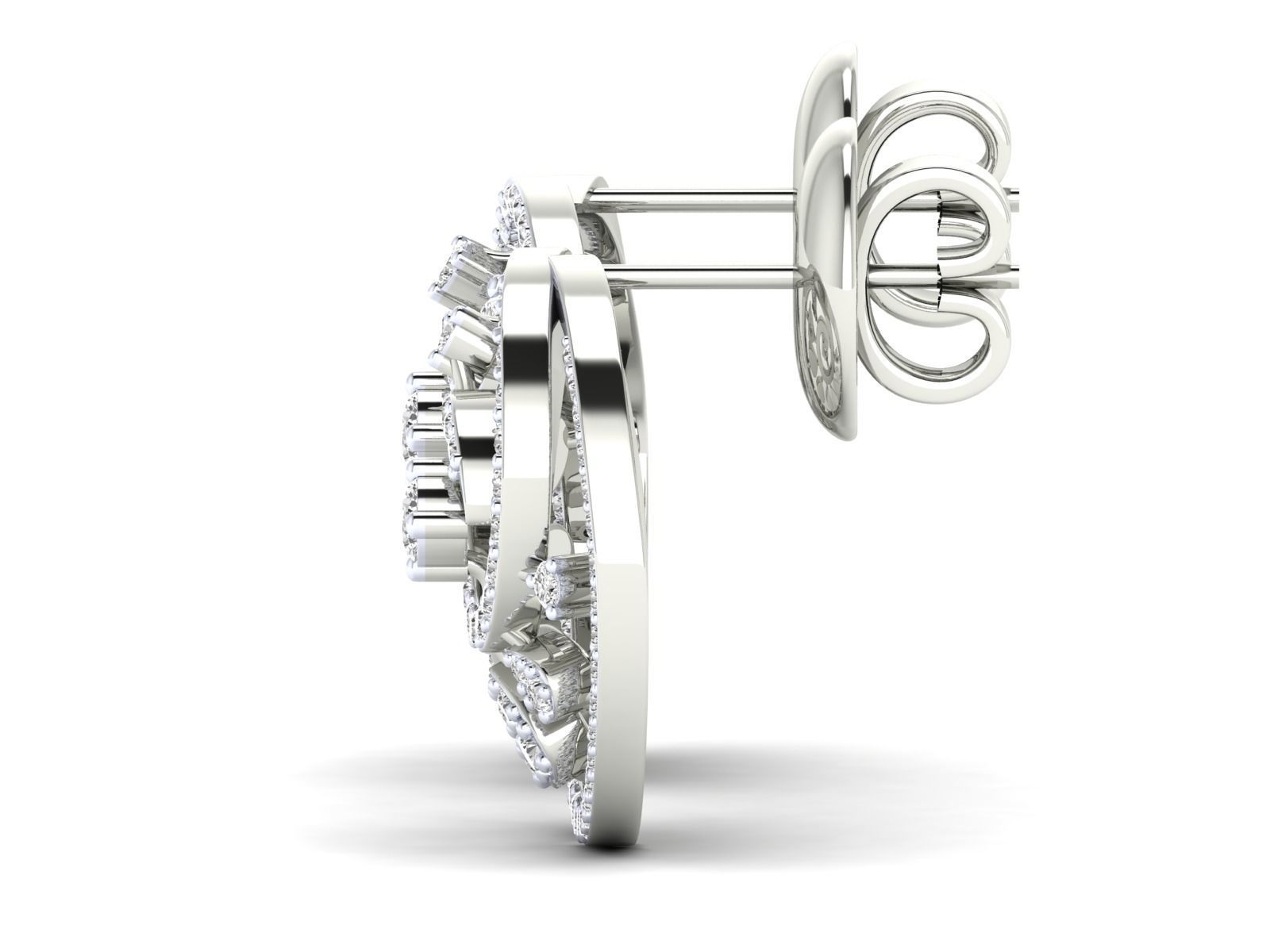 Women Pendant Earrings Ring set 3dm stl render detail 3D print model_32