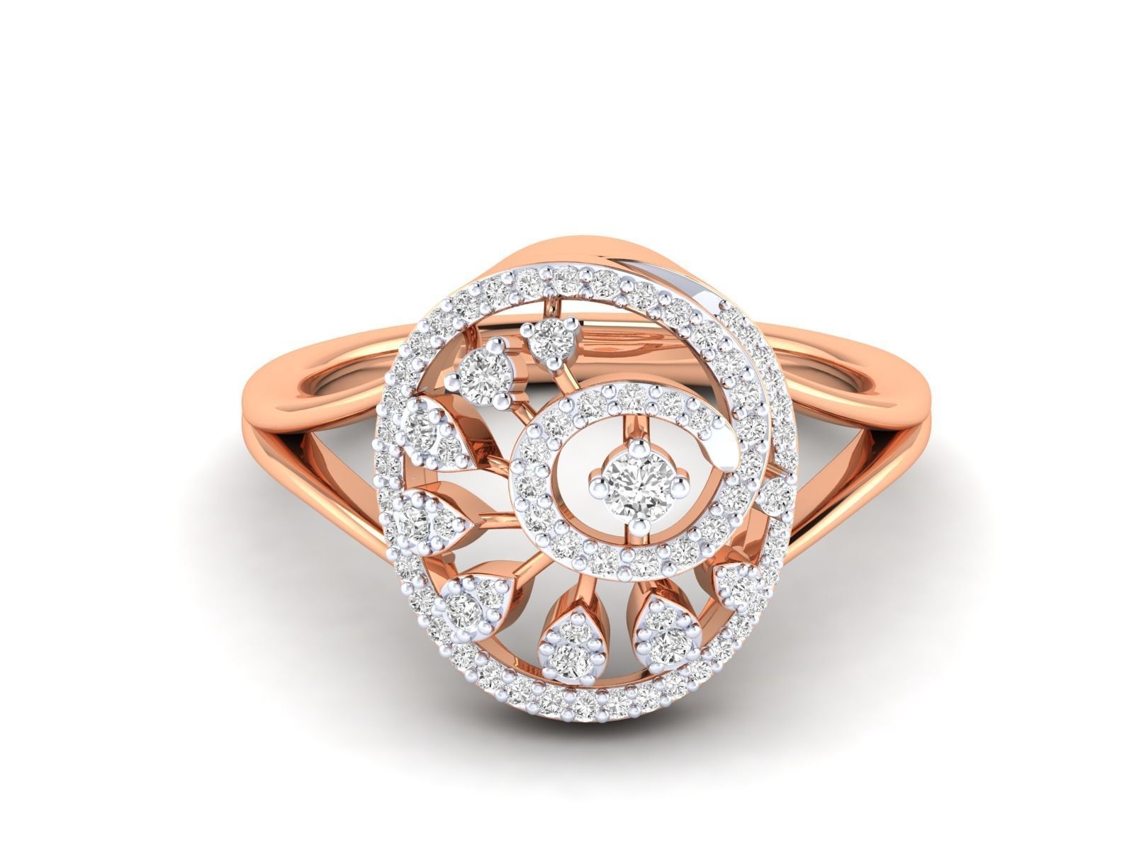 Women Pendant Earrings Ring set 3dm stl render detail 3D print model_46