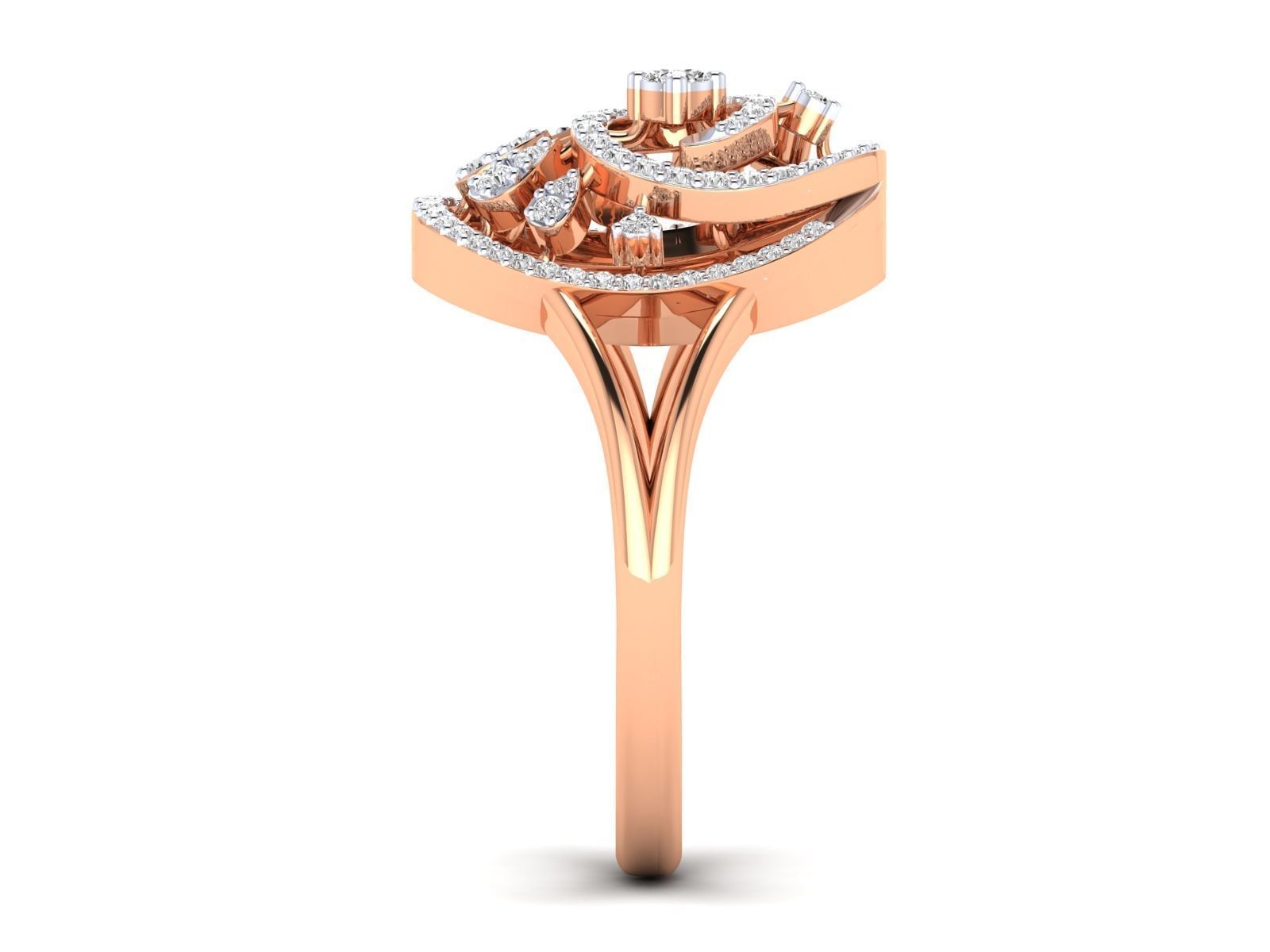 Women Pendant Earrings Ring set 3dm stl render detail 3D print model_45