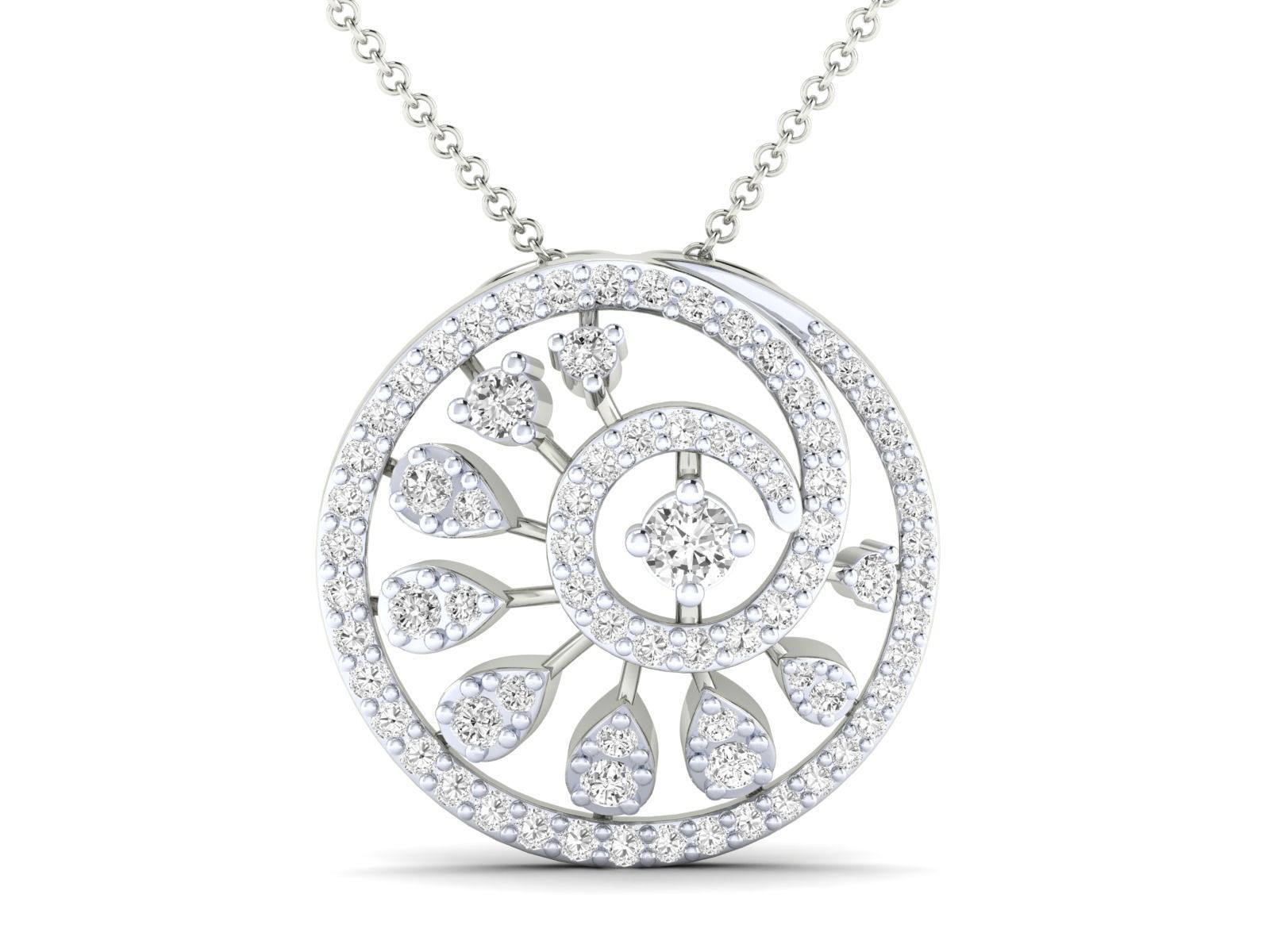 Women Pendant Earrings Ring set 3dm stl render detail 3D print model_14