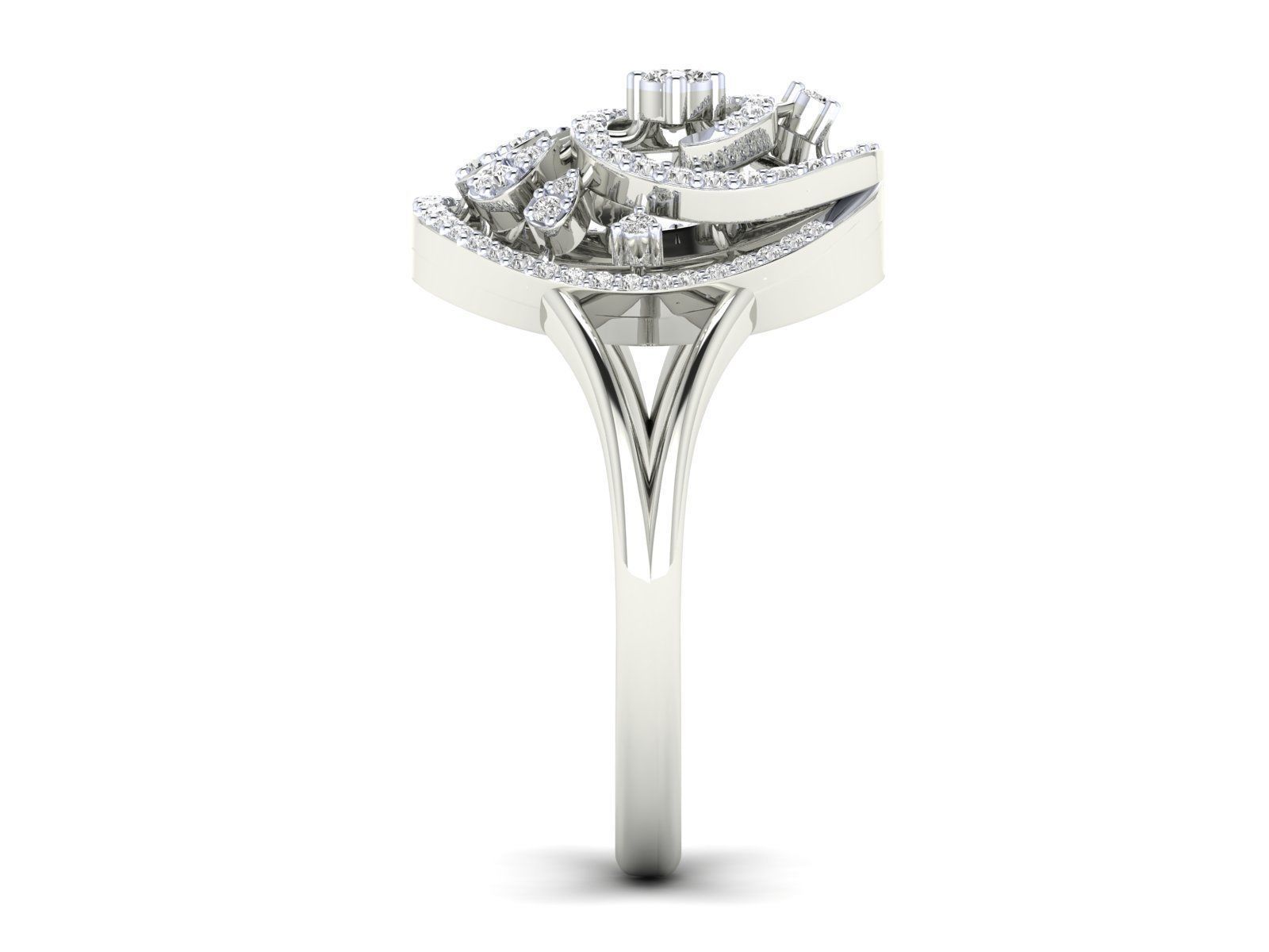 Women Pendant Earrings Ring set 3dm stl render detail 3D print model_51