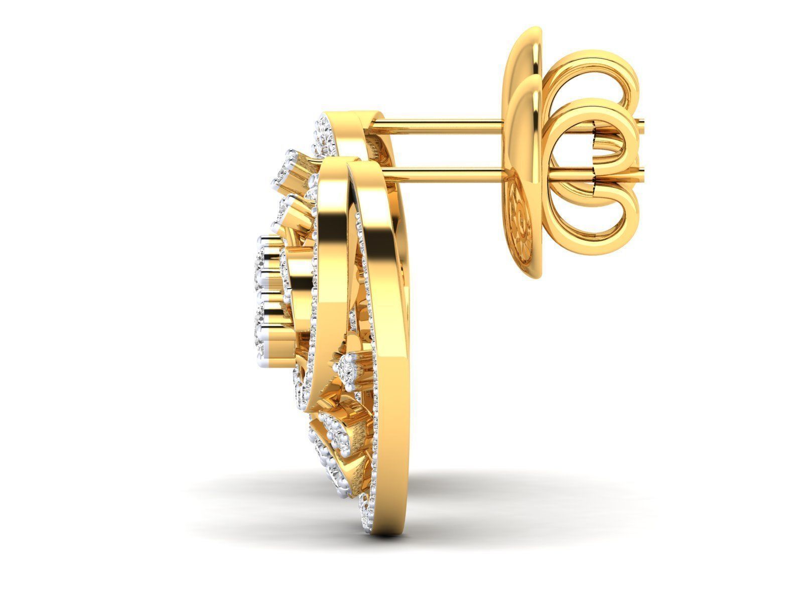 Women Pendant Earrings Ring set 3dm stl render detail 3D print model_37