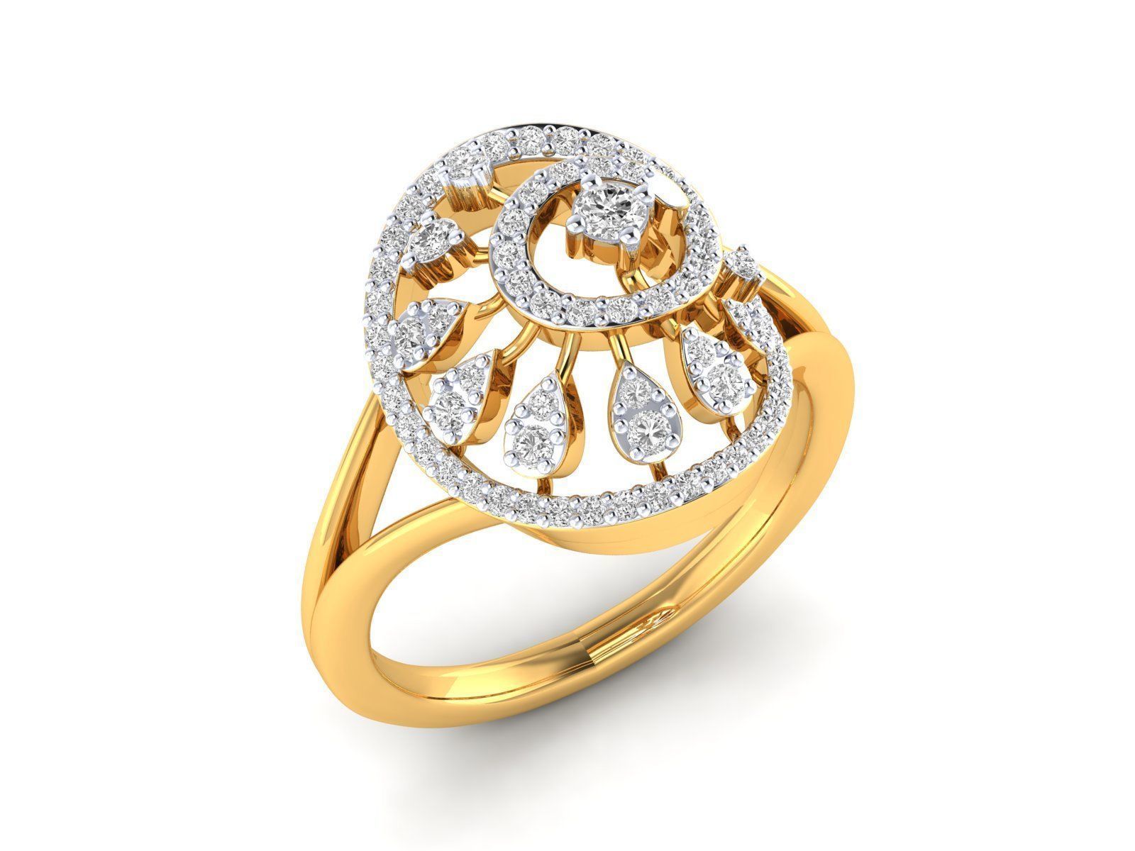 Women Pendant Earrings Ring set 3dm stl render detail 3D print model_55