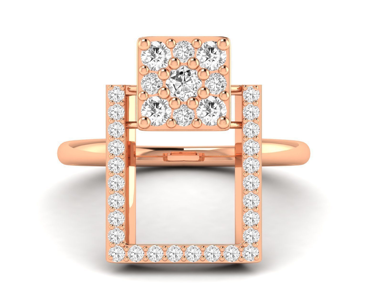 Women Pendant Earrings Ring set 3dm stl render detail 3D print model_6