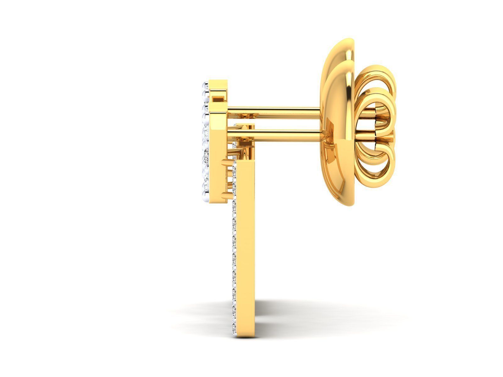 Women Pendant Earrings Ring set 3dm stl render detail 3D print model_33