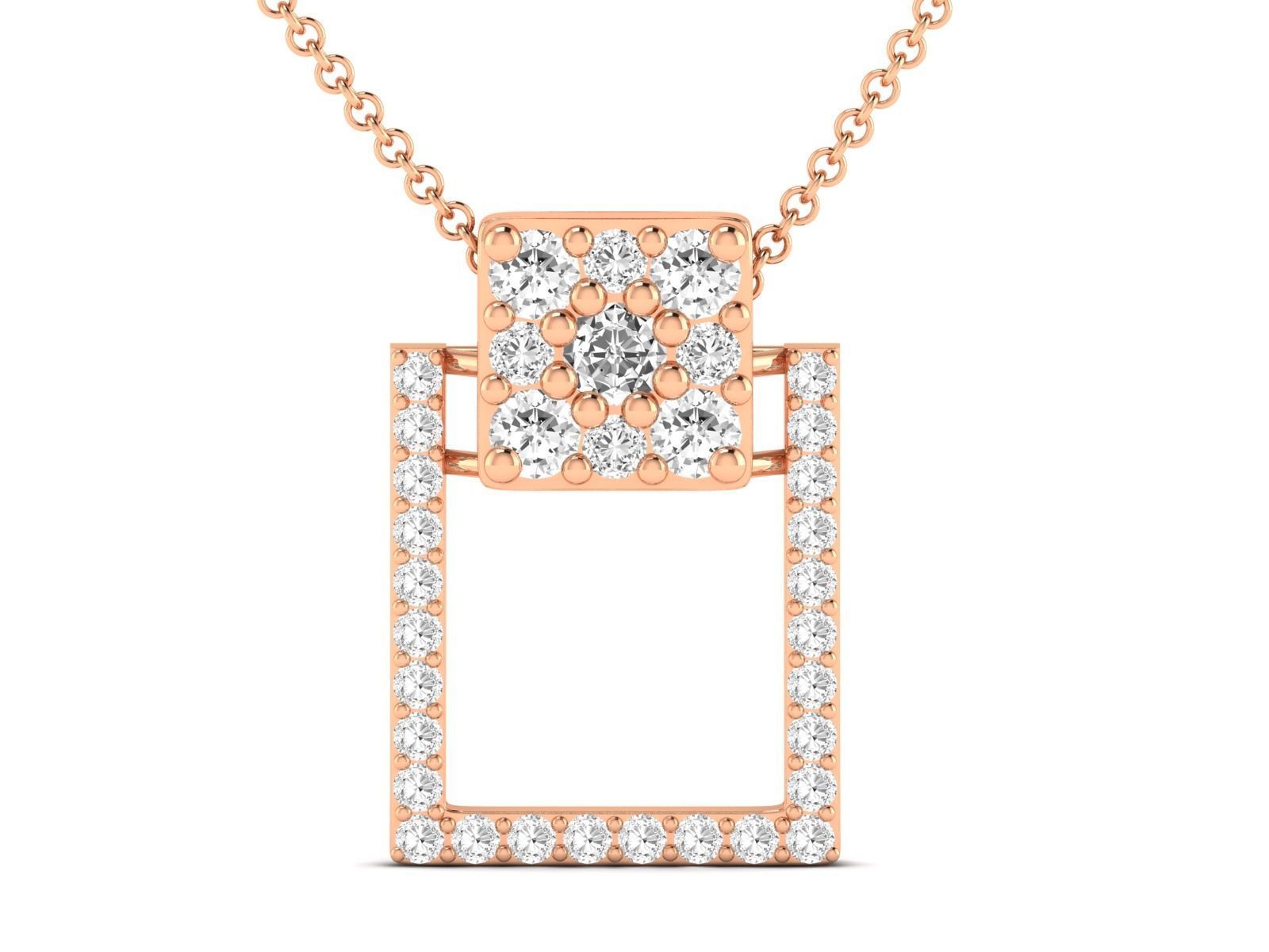 Women Pendant Earrings Ring set 3dm stl render detail 3D print model_3