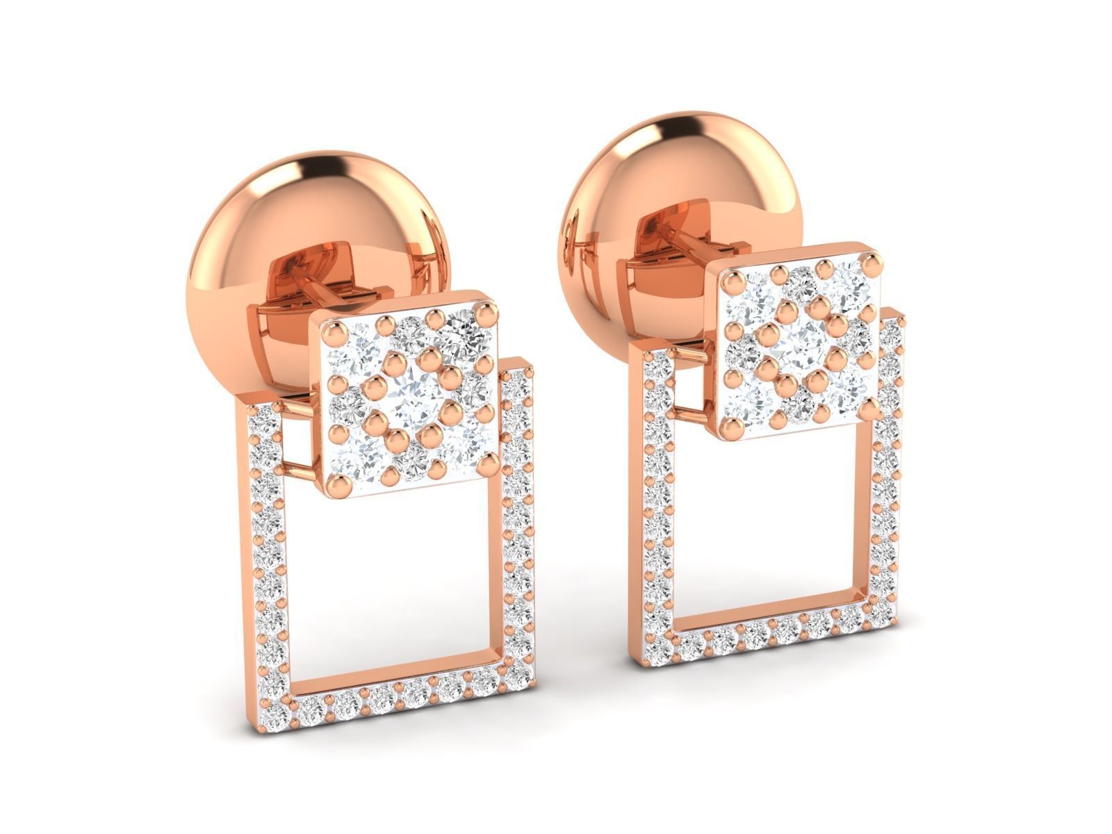 Women Pendant Earrings Ring set 3dm stl render detail 3D print model_23