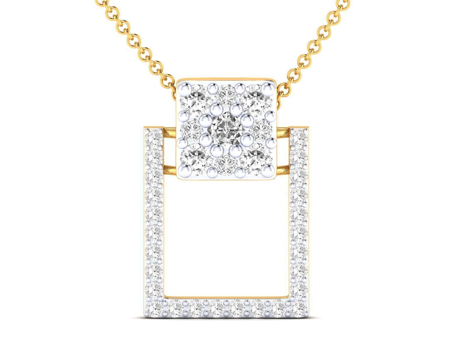 Women Pendant Earrings Ring set 3dm stl render detail 3D print model_17