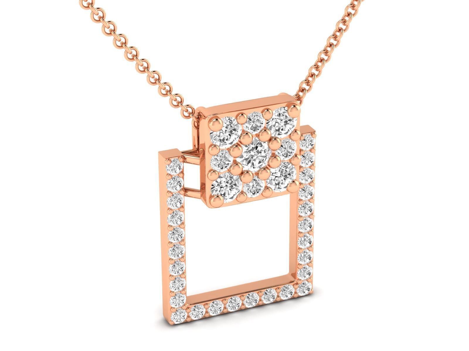 Women Pendant Earrings Ring set 3dm stl render detail 3D print model_5