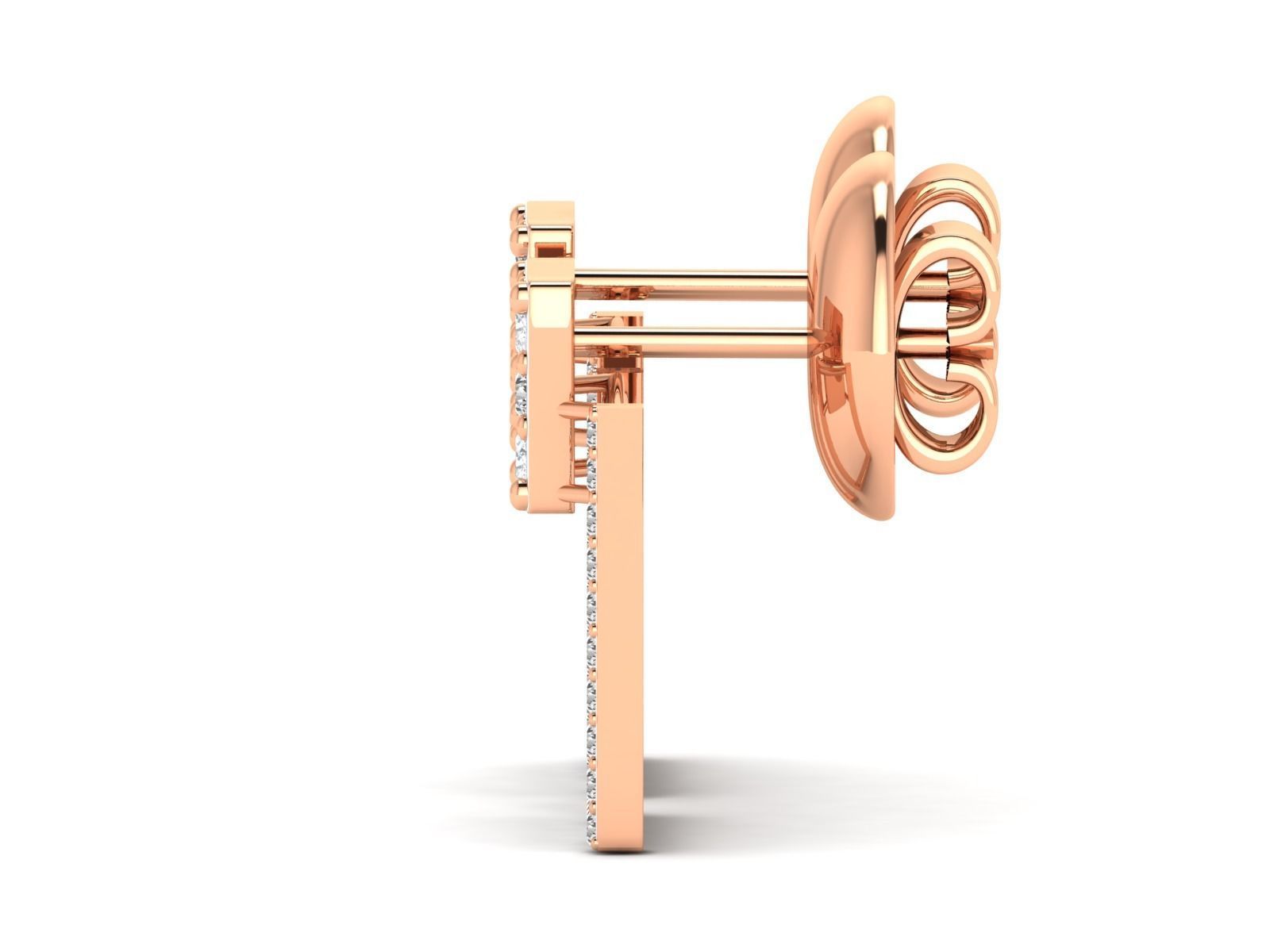 Women Pendant Earrings Ring set 3dm stl render detail 3D print model_26