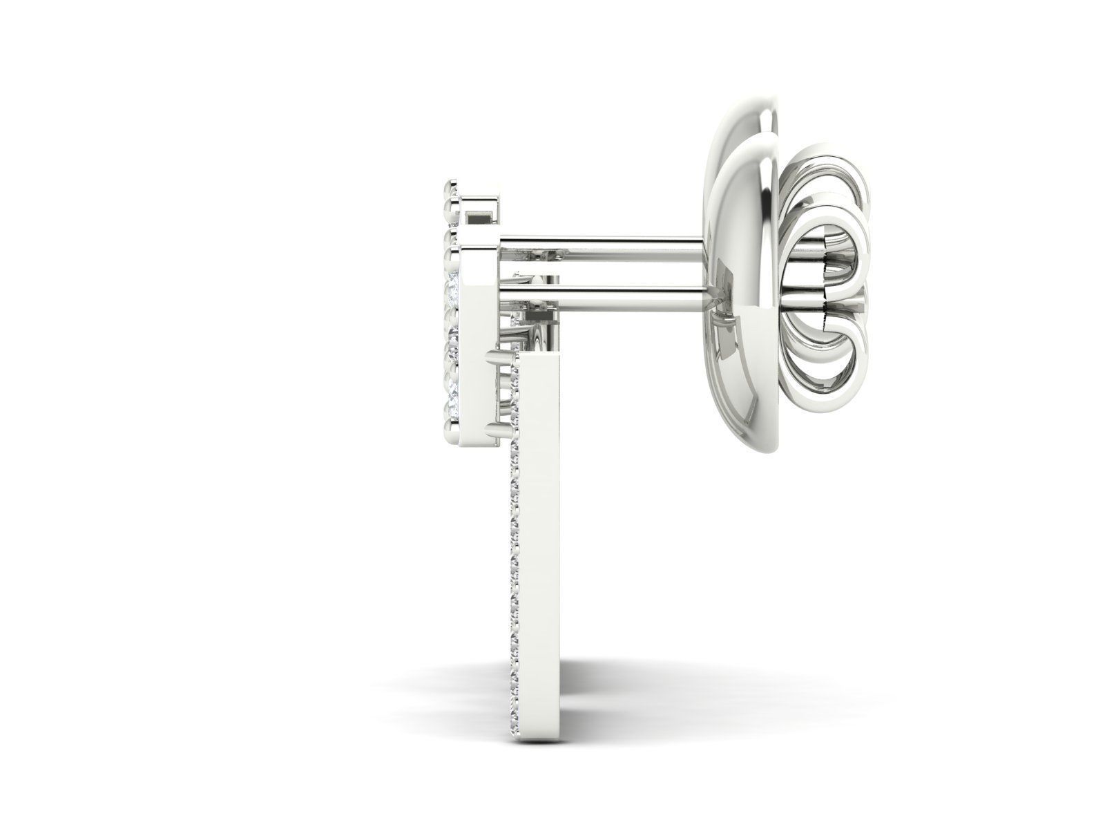 Women Pendant Earrings Ring set 3dm stl render detail 3D print model_31