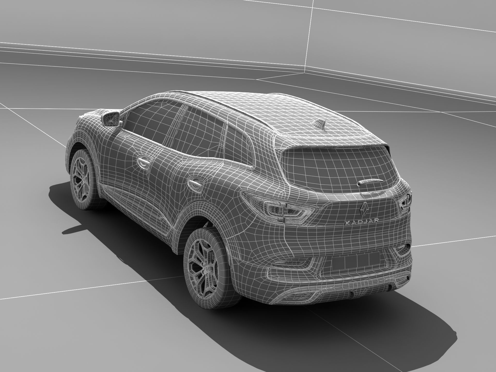 Renault Kadjar Low-poly 3D model_29