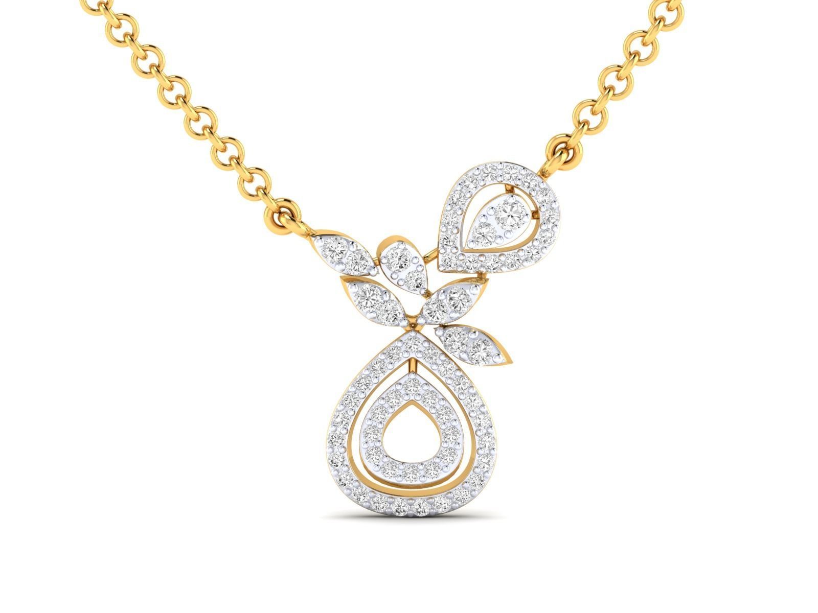 Women Pendant Earrings Ring set 3dm stl render detail 3D print model_18