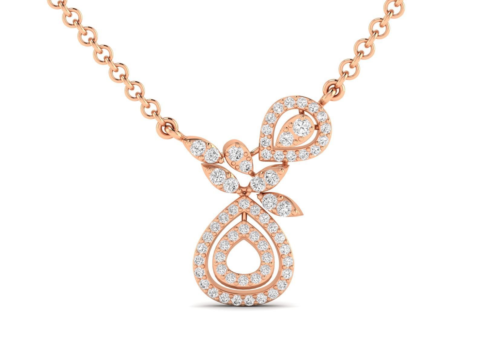 Women Pendant Earrings Ring set 3dm stl render detail 3D print model_6