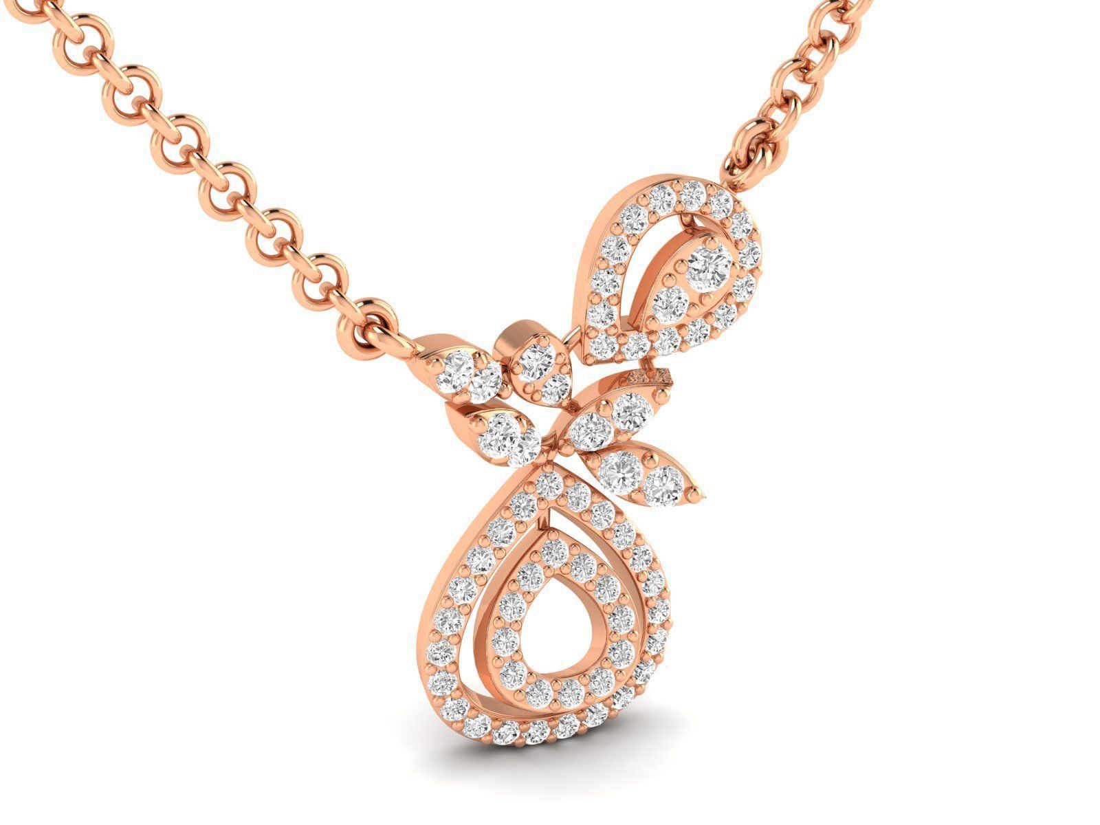 Women Pendant Earrings Ring set 3dm stl render detail 3D print model_4