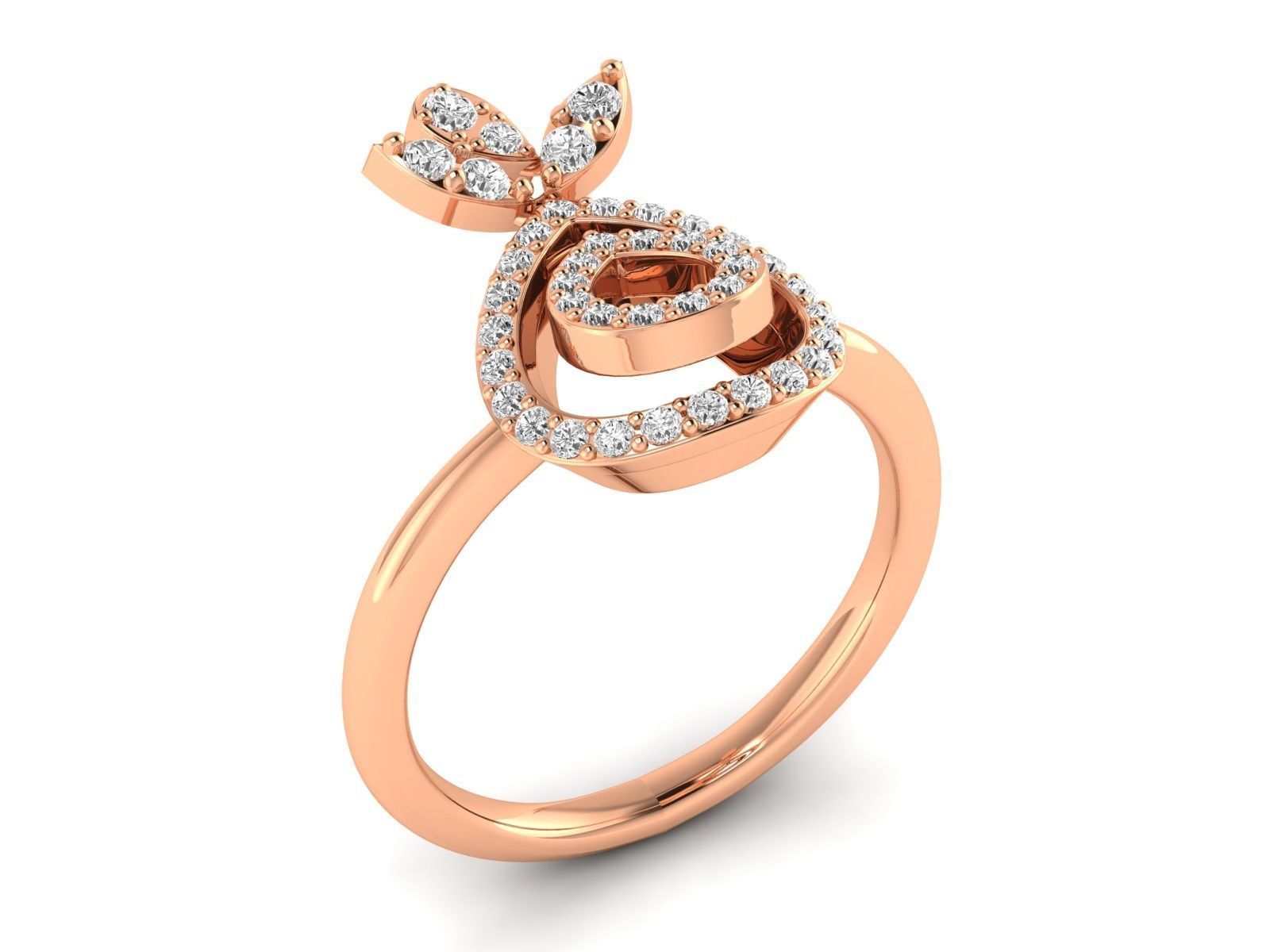 Women Pendant Earrings Ring set 3dm stl render detail 3D print model_41