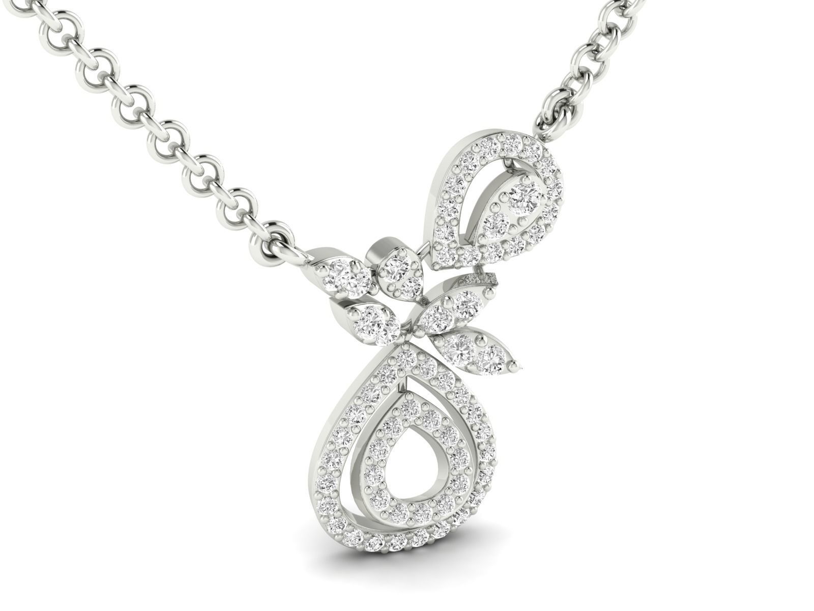 Women Pendant Earrings Ring set 3dm stl render detail 3D print model_10